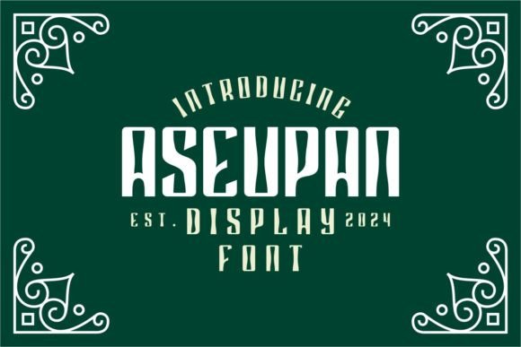 Aseupan: A Playful Display Font for Creative Designs
