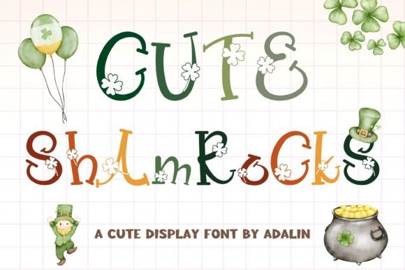 Cute Shamrocks: A Playful Font for Bold Designs
