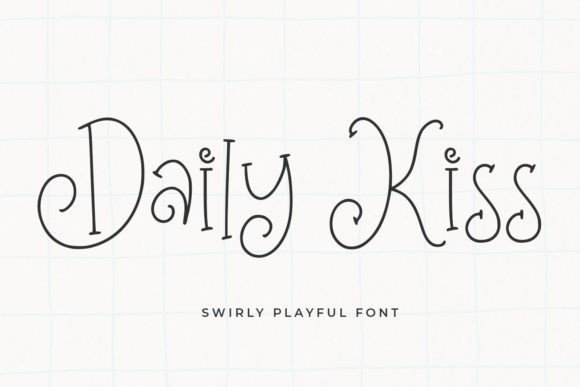 Daily Kiss: A Friendly Display Font for Creative Projects