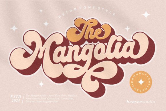 Mangolia: Retro Script Font